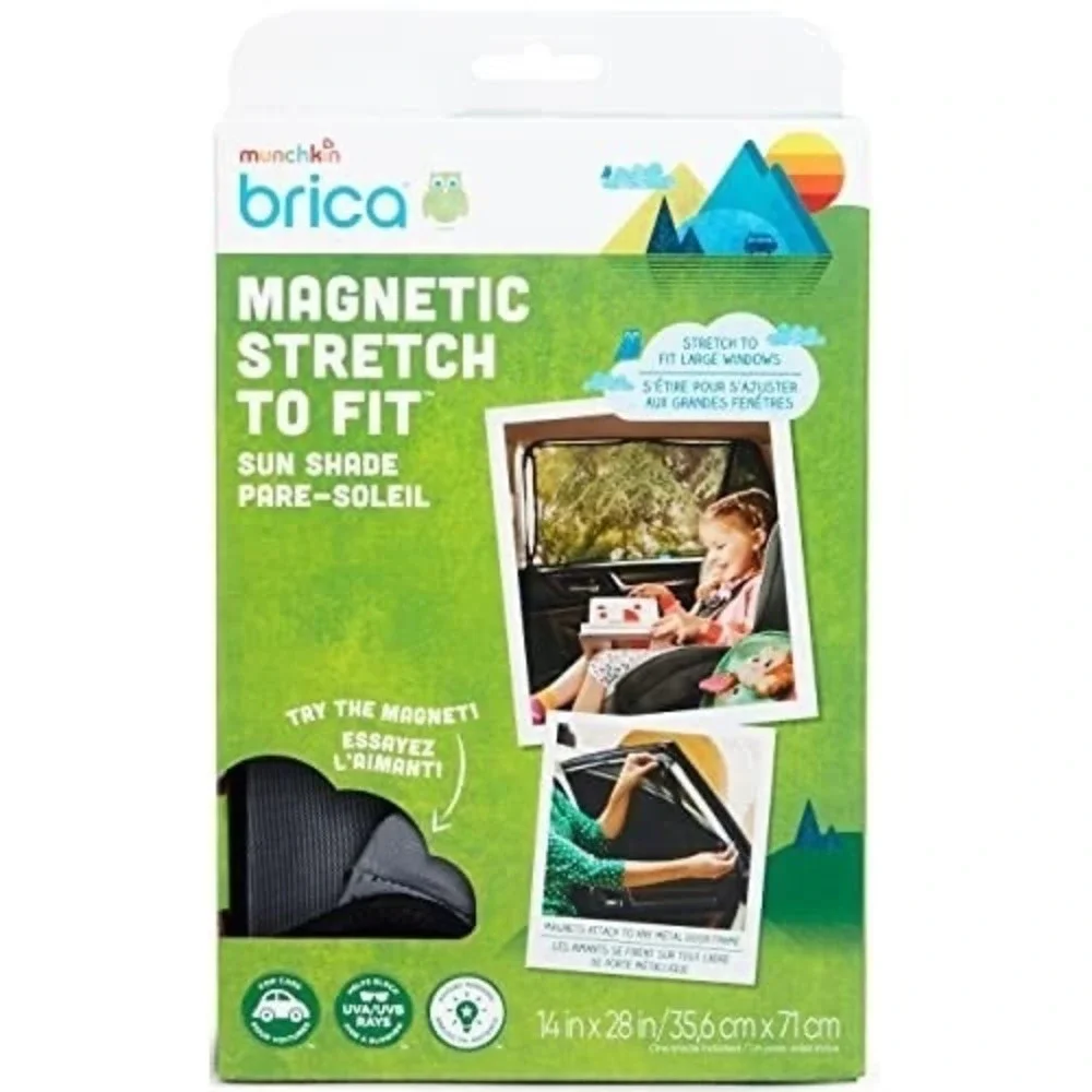 Munchkin Brica Magnetic Stretch to Fit Sun Shade Black 1 Pack 1pk Shade 14